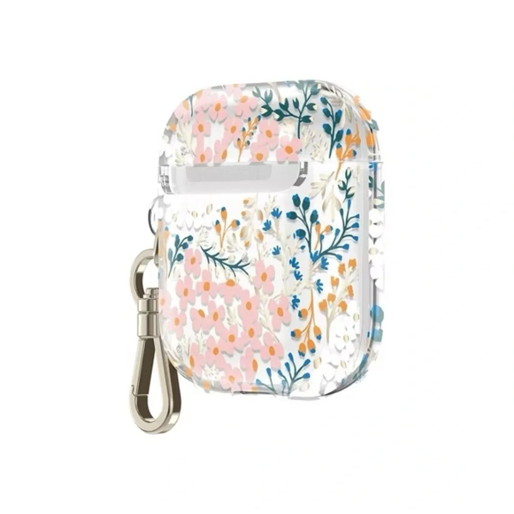 Kate Spade New York Floral Apple AirPods Case with Clip::1st & 2nd Generation